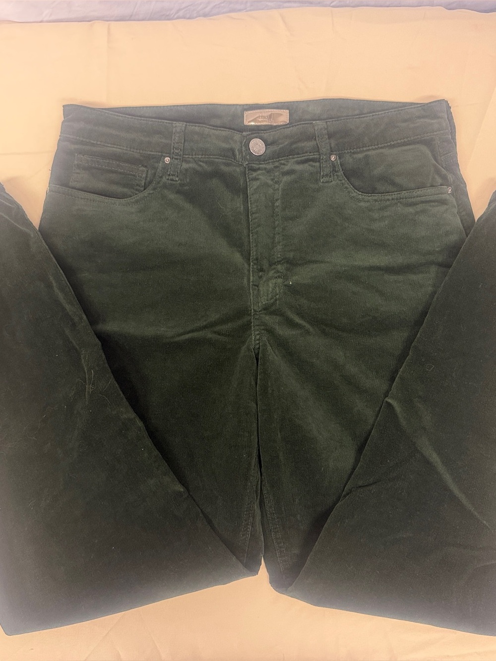 Kut from the Kloth Women’s Forest Green Corduroy Straight Jeans